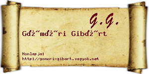 Gömöri Gibárt névjegykártya